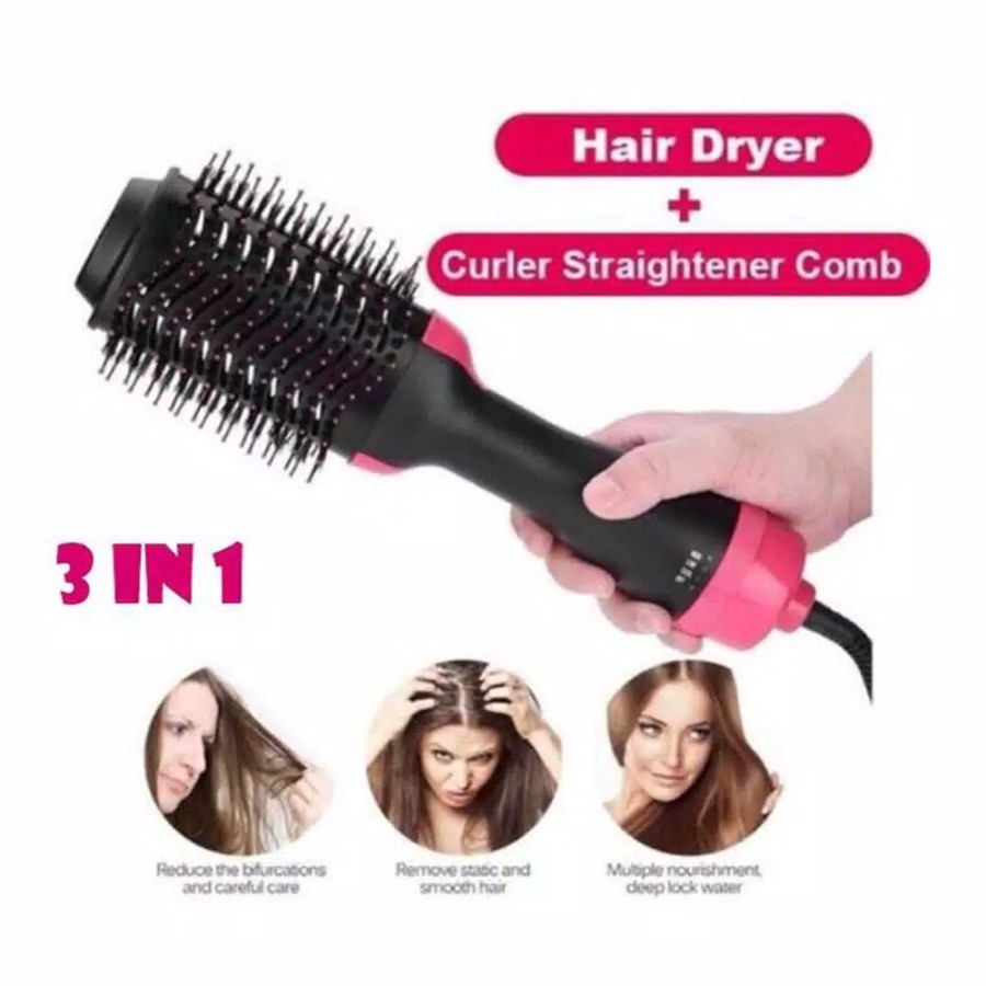 Jual ONE STEP HOT AIR BRUSH HAIR DRYER PENGERING RAMBUT HAIRDRYER SISIR