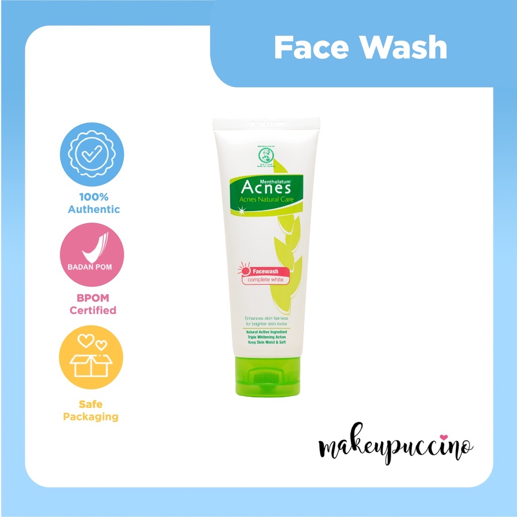Jual Acnes Complete White Face Wash 50g Shopee Indonesia