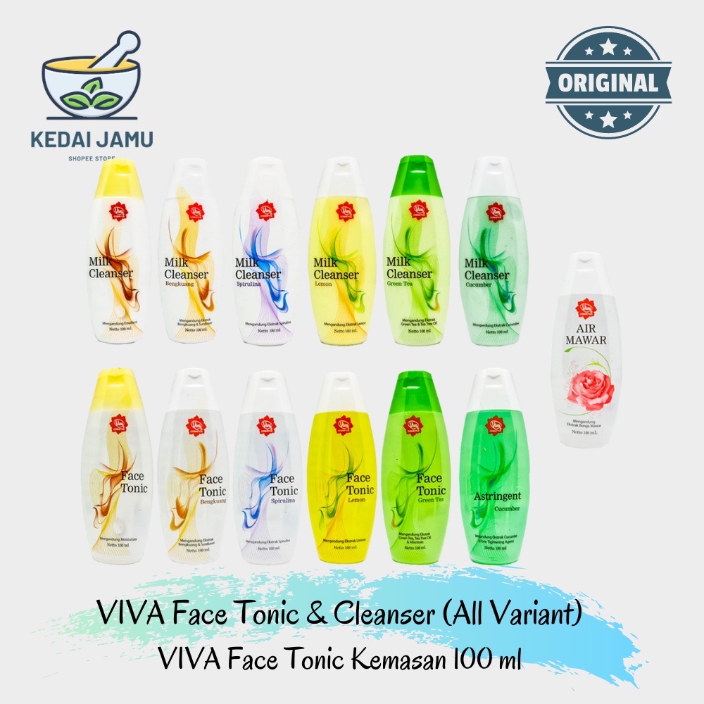 Jual VIVA Milk Cleanser dan Face Tonic 100mL + AIR MAWAR Shopee Indonesia
