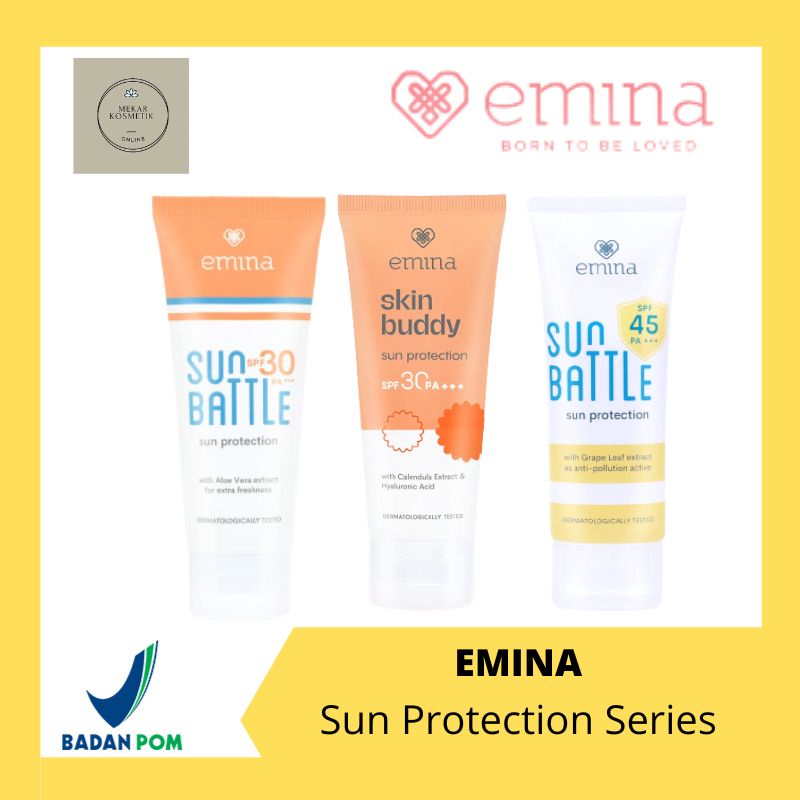 Jual Emina Sun Protection SPF 30 PA+++ Emina Sun Battle SPF 30 SPF 45