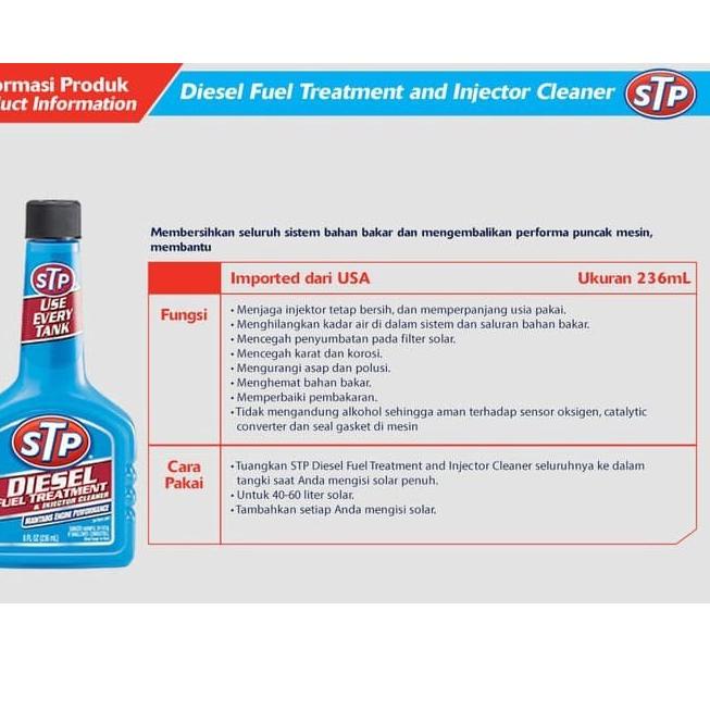 Jual STP Diesel Fuel Treatment & Injector Cleaner 236 ml ス Shopee