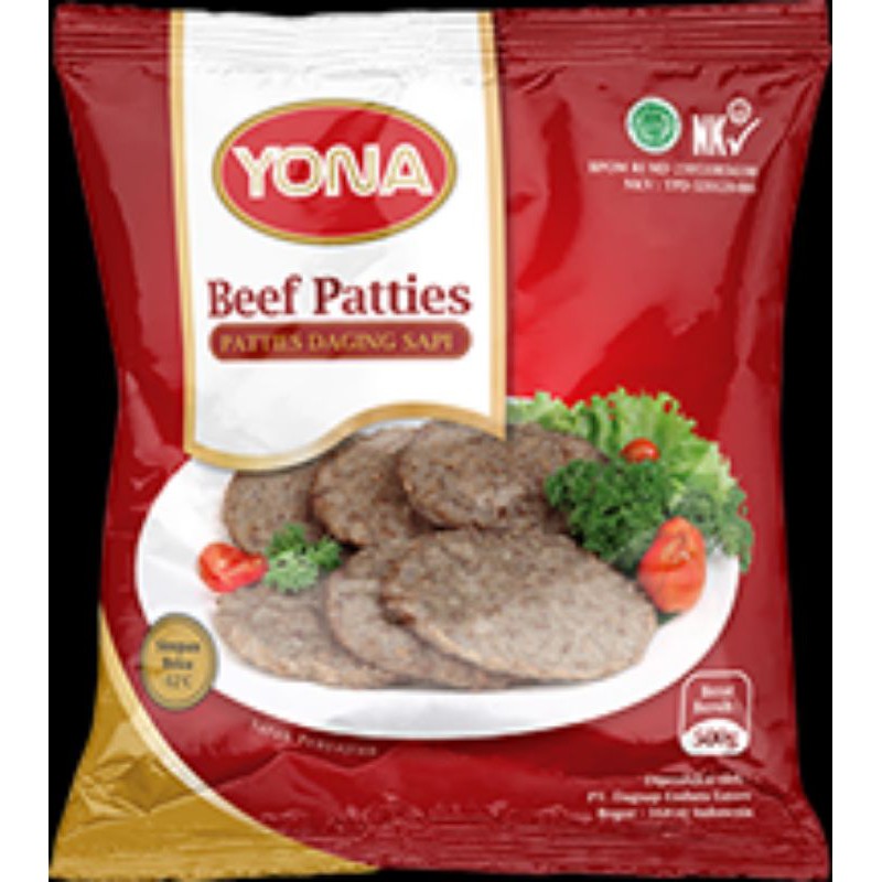 Jual Yona beef patties ( burger sapi ) 500 gram Shopee Indonesia