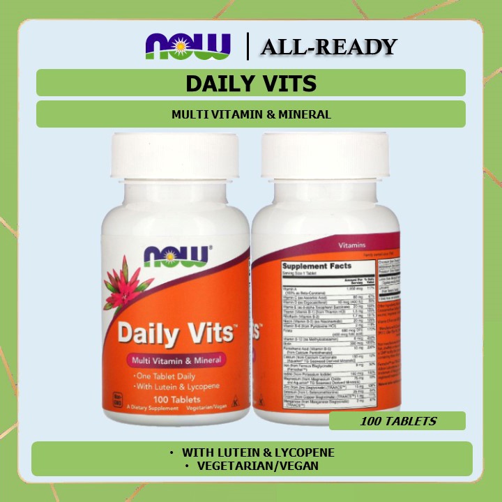 Jual Now Foods Daily Vits Multi Vitamin & Mineral with Lutein
