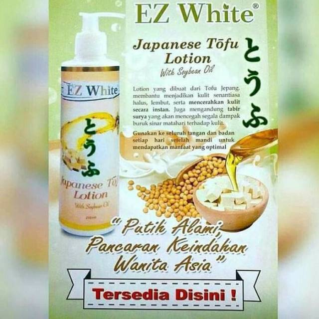 Jual EZ White Japanese Tofu Lotion With Soybean Oil Original Shopee Indonesia