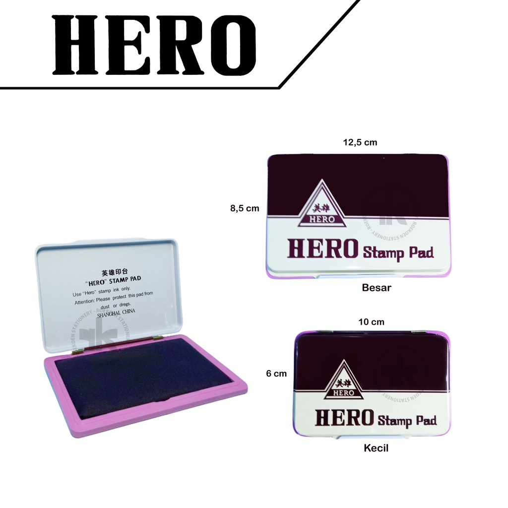 Jual Stamp Pad Besar Hero 1460 Dos Bantalan Tinta Stempel Dengan Tinta