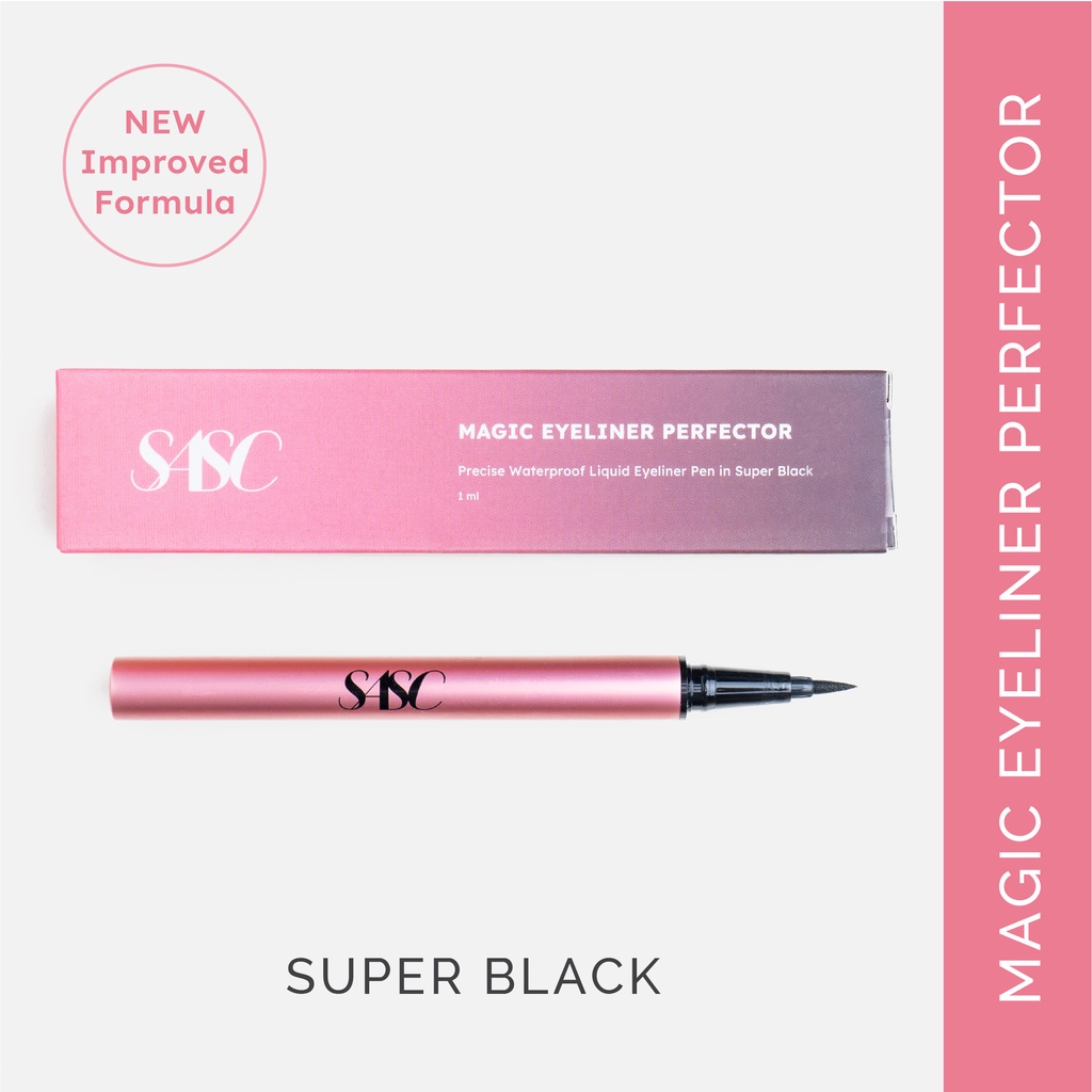 Jual SASC Magic Eyeliner Perfector Waterproof, Super Black, Sharp Tip