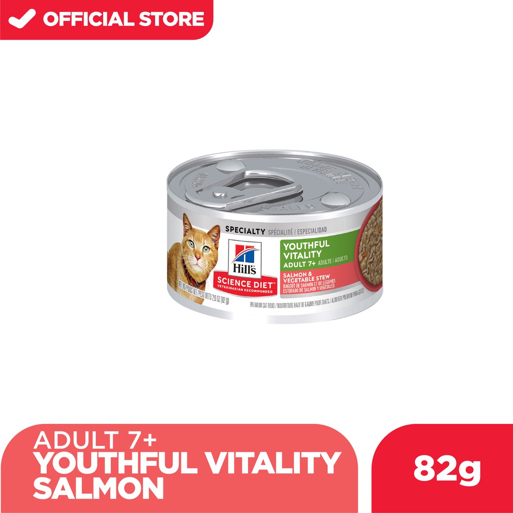 Jual Hill's Cat Food Adult 7+ Youthful Vitality Salmon & Vegetable