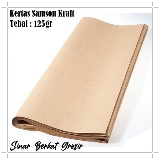 Jual Kertas Samson Kraft / Kertas Paper Bag / Kertas Packing Plano 125