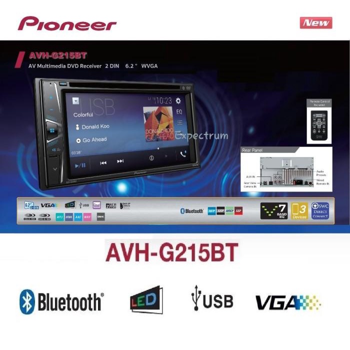 Jual promo 1111 Pioneer AVHG215BT Tape Mobil AVH G215 BT Double Din Head Unit Audio Shopee