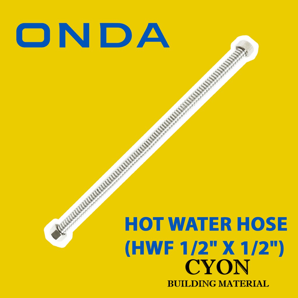 Jual ONDA HWF 1/2" x 1/2" (HOT WATER HOSE) 30 40 50 60 CM SELANG KAKU