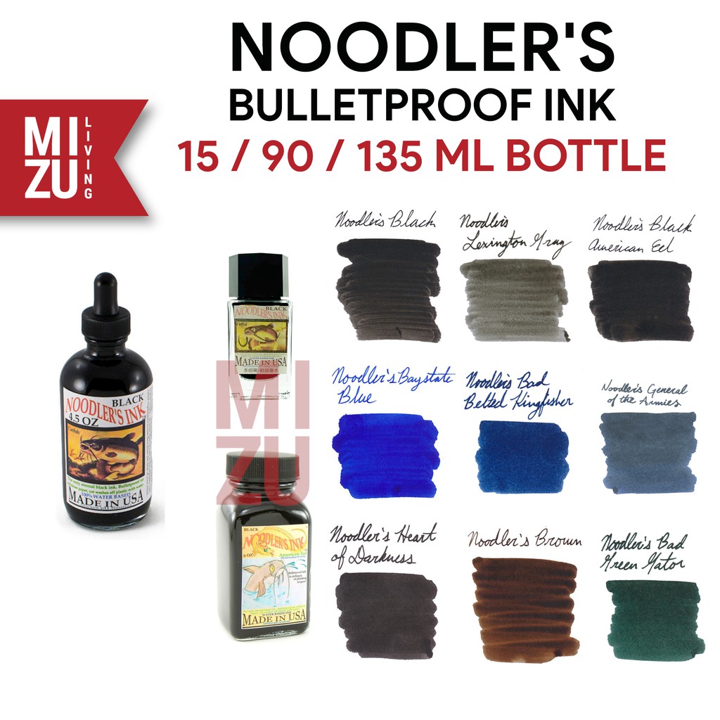 Jual NOODLER'S BULLETPROOF INK Noodlers 15/90/135ML BOTTLE Tinta