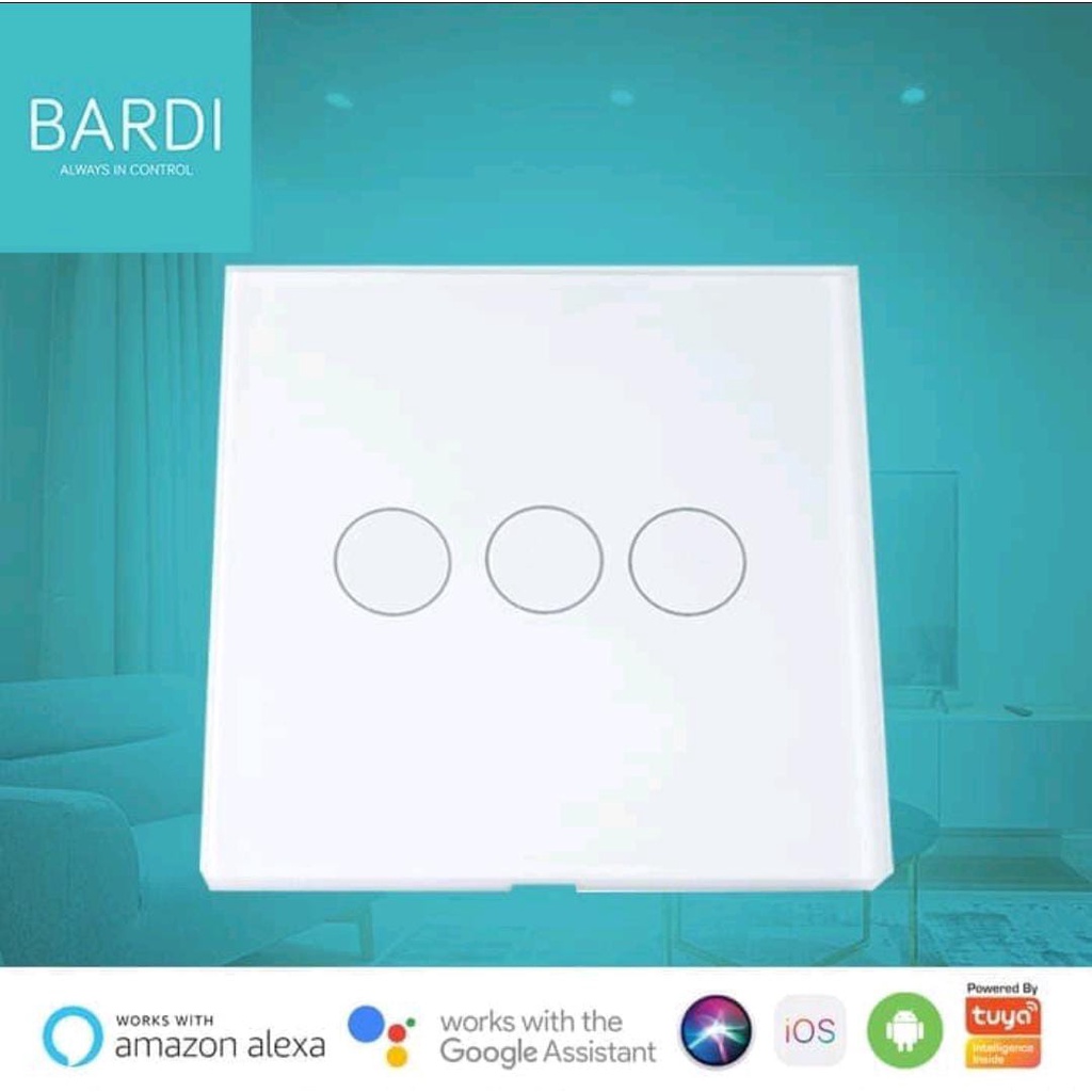 Jual BARDI Smart Wall Switch EU 3 gang White Shopee Indonesia