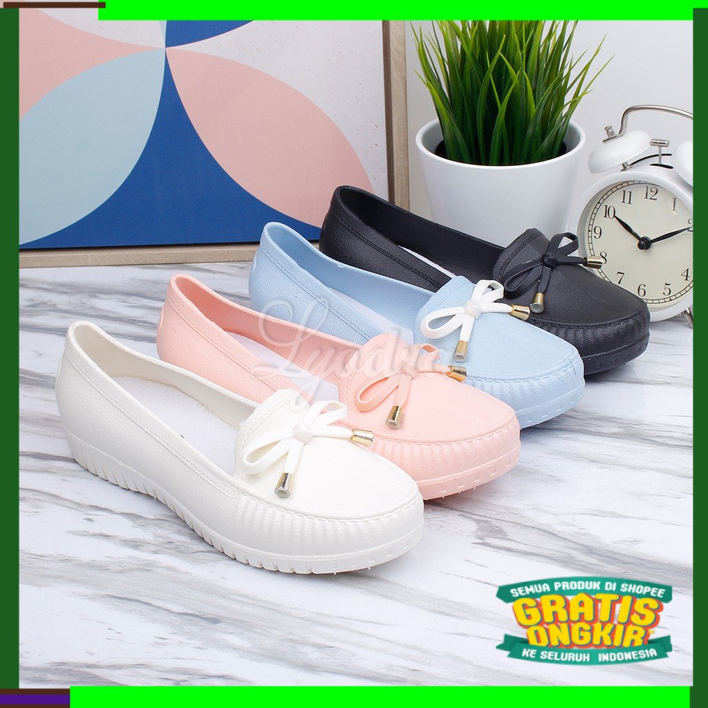 Jual ELEGANT MEWAH KERJA FORMAL Lyodra Loli Flat Jelly Shoes Import