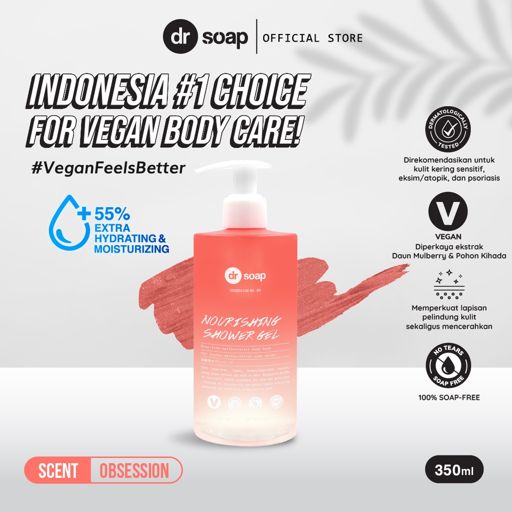 Jual dr soap Nourishing Shower Gel (Obsessions) 350ml Sabun Mandi Badan Jerawat Punggung