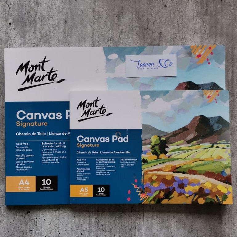 Jual MONT MARTE CANVAS PAD 10 SHEET A4/A5 Shopee Indonesia