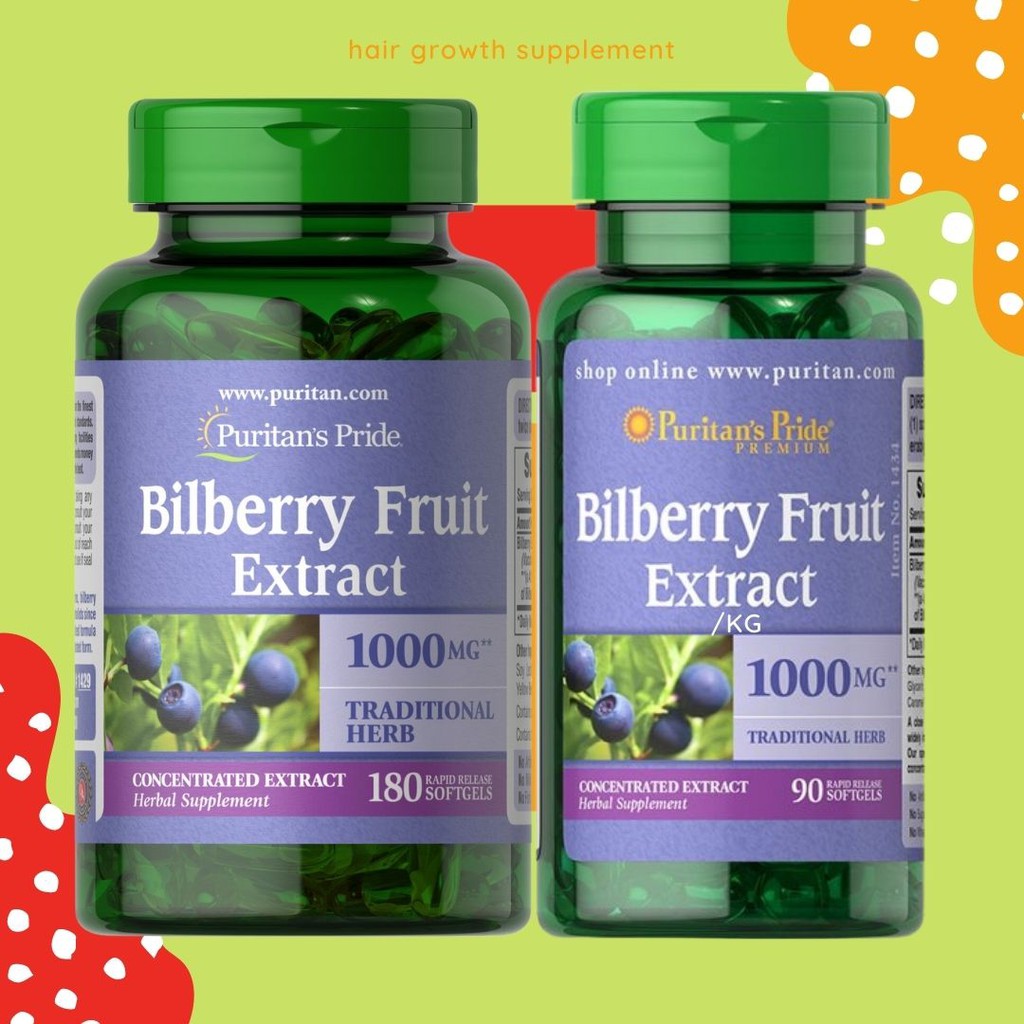 Jual Puritan's Pride Bilberry 41 Extract 1000mg Kesehatan MataARSIPKAN
