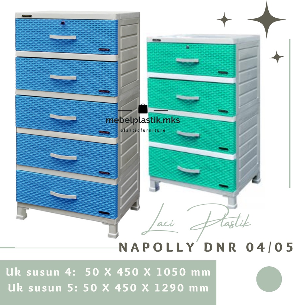 Jual Laci Cabinet/ Laci Rotan / Laci Plastik/ Laci Napolly DNR Susun 4