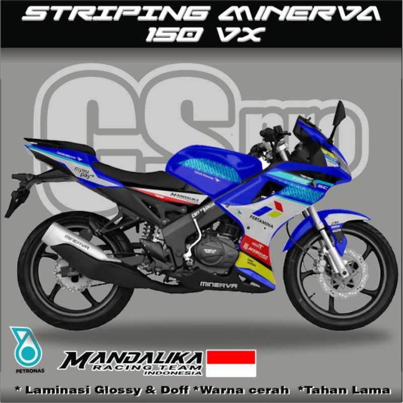 Jual Sticker Striping Minerva 150 Decal semi full / Stiker motor