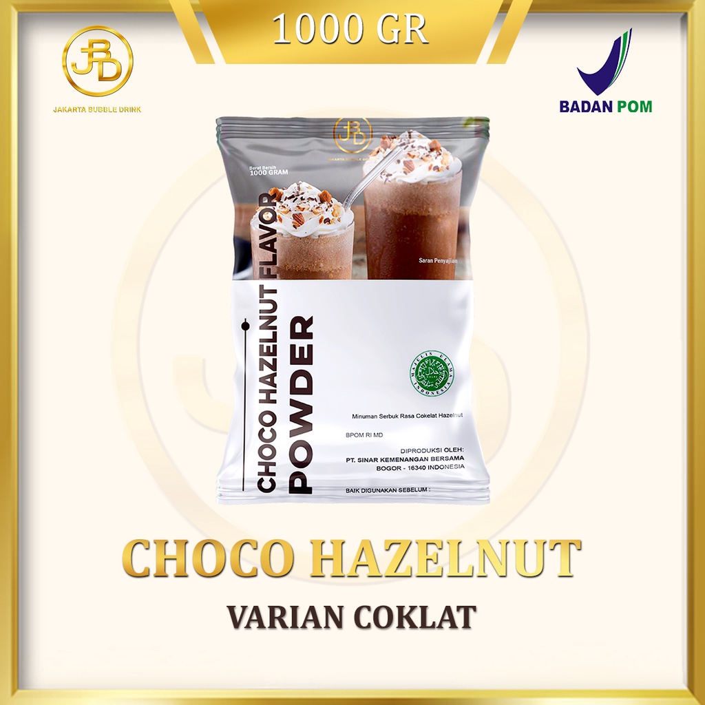 Jual Bubuk Minuman Premium CHOCO HAZELNUT Jakarta Bubble Drink BPOM
