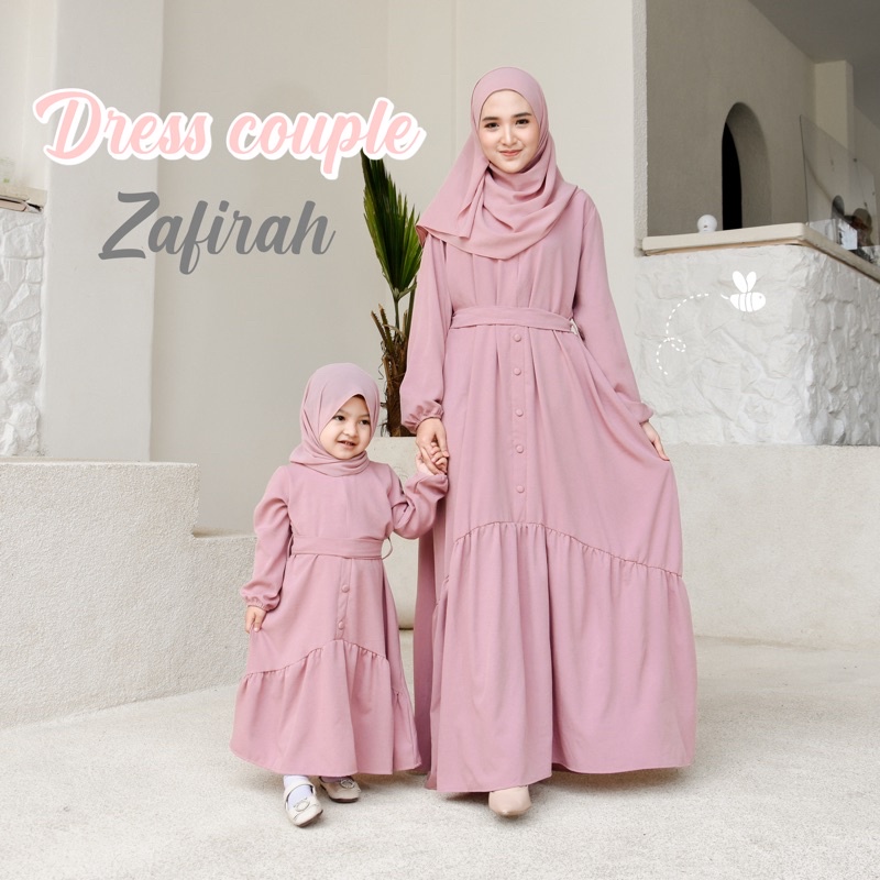 Jual zafirah dress / baju couple ibu dan anak / baju lebaran Shopee