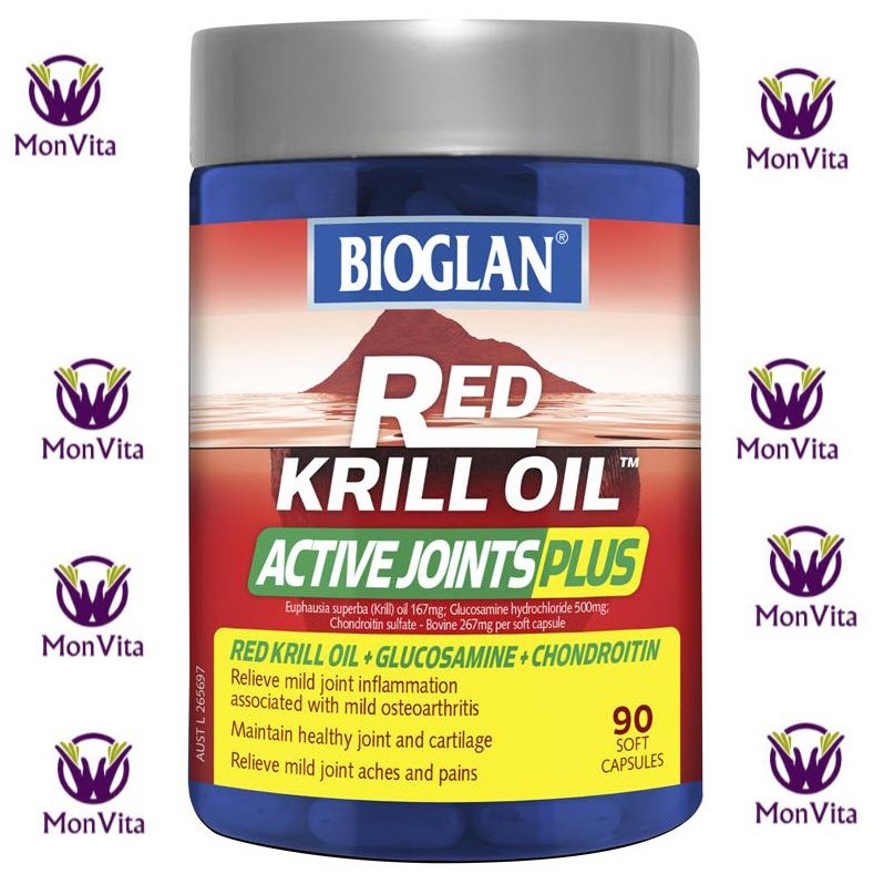 Jual Bioglan Red Krill Oil Active Joints Plus 90 Capsules Kapsul