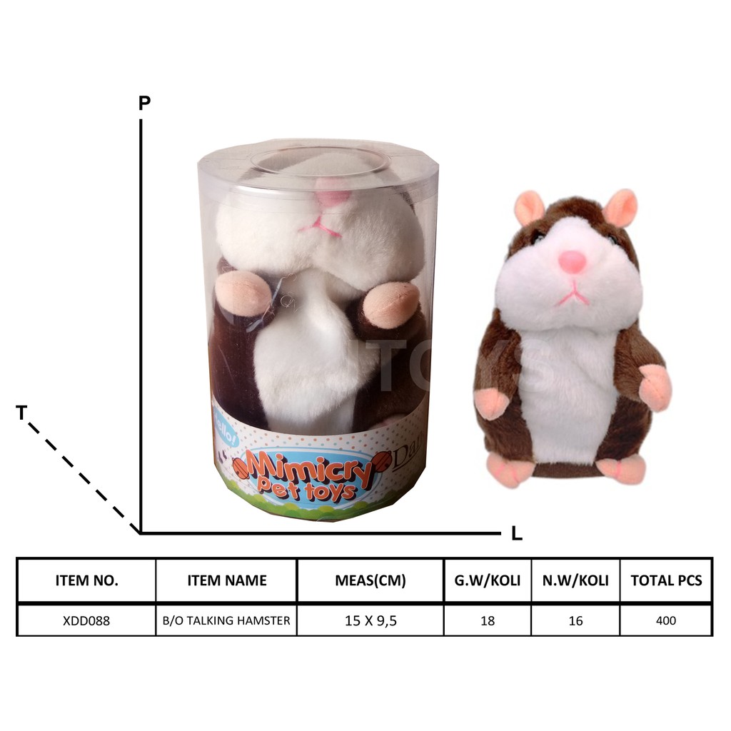 Jual mainan talking hamster menirukan suara xdd088 Shopee Indonesia