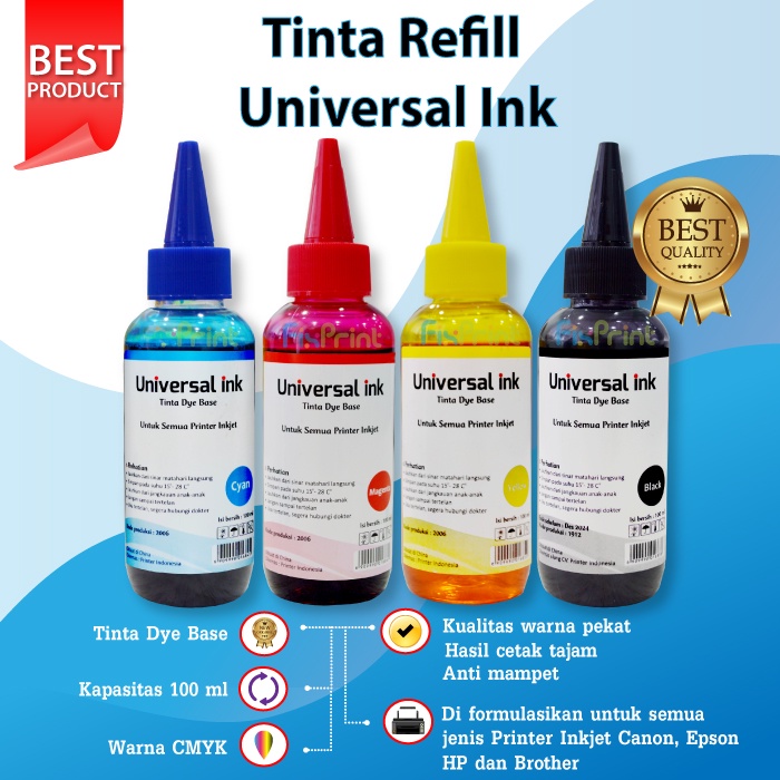Jual Tinta Refill Ink 100ml Cartridge Printer HP Deskjet F370 F380 F2179 F2180 F2235 F2276 F2280