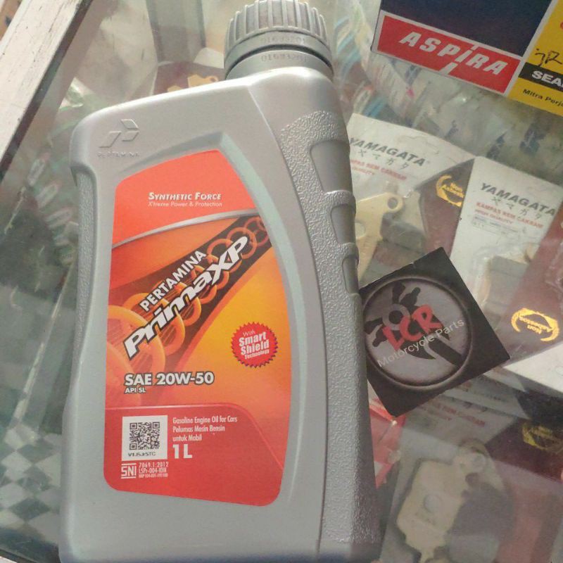 Jual Oli Mesin Motor Pertamina PrimaXP SAE 20W50 1Liter 1000ml API SL