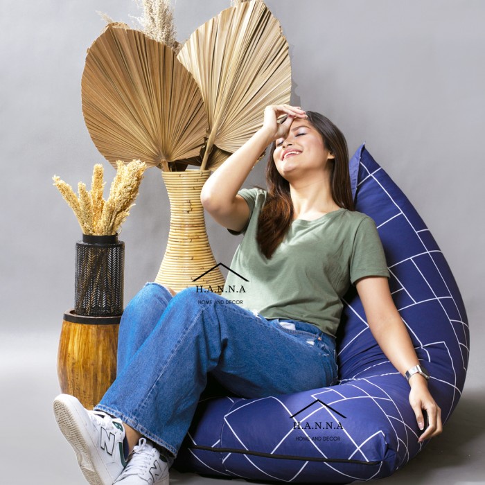 Jual Produk Terbaru Ukuran Jumbo Cover Only Hanna Bean Bag Premium