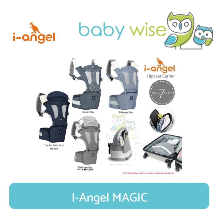 Jual IAngel MAGIC Hipseat Baby Carrier with Hood Gendongan Bayi Shopee Indonesia