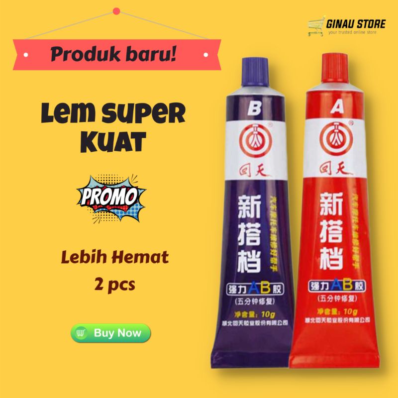 Jual ORIGINAL Lem Super Kuat Kayu Plastik Glue Metal Serbaguna