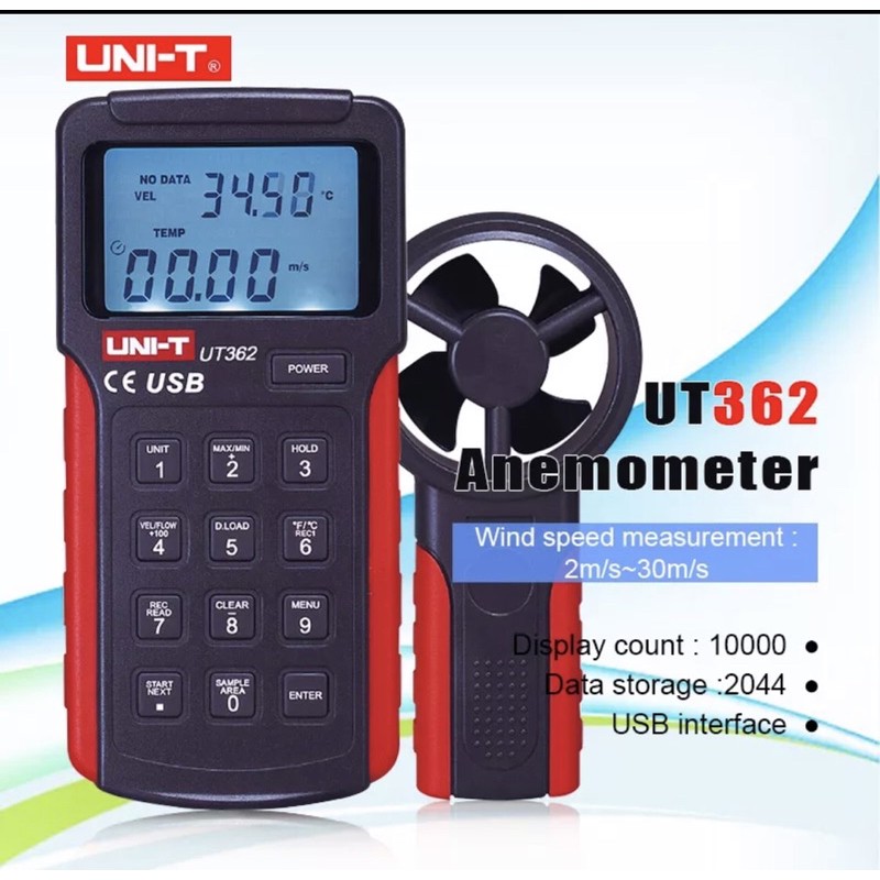 Jual UNIT UT362 Ukur Kecepatan Angin Anemometer Wind Speed Meter