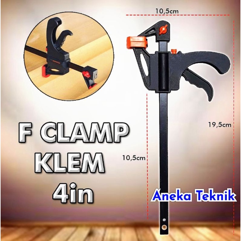 Jual Catok F Clamp Klem Kayu / Ratchet Bar Release Clamp 4 inch / 4