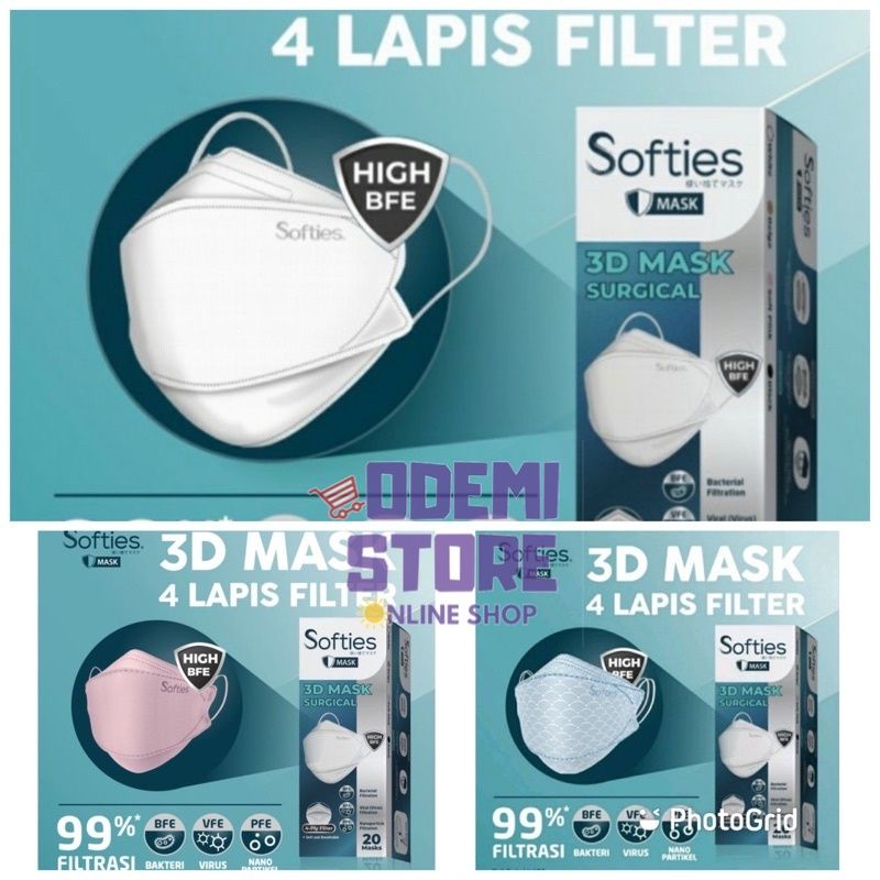 Jual Masker Softies 3D Surgical Mask KF94 4 ply Shopee Indonesia