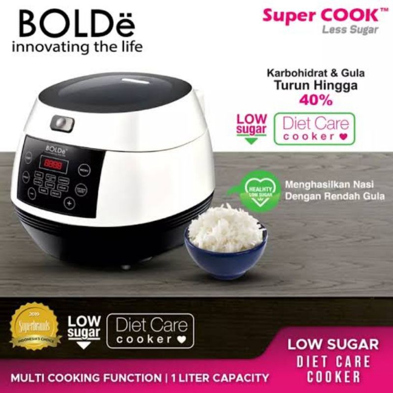 Jual Bolde Super Cook Less Sugar Rice Cooker / Magic Com 1 Liter