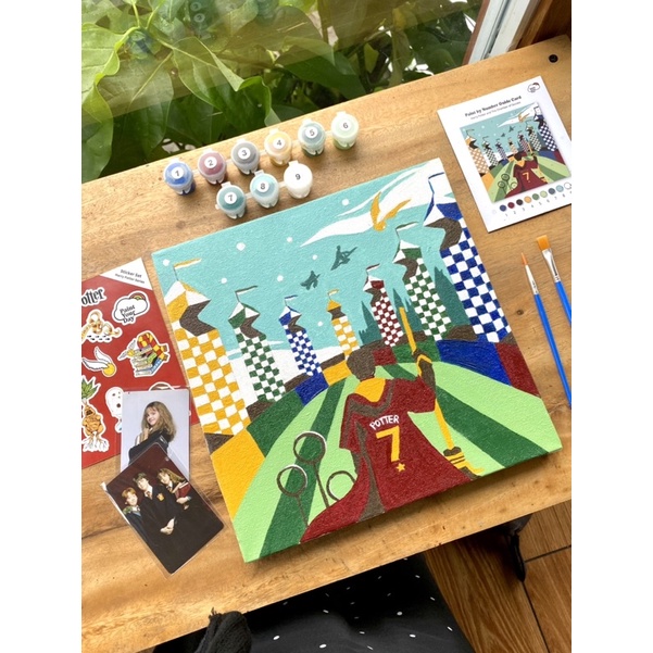 Jual PAINT BY NUMBER Harry Potter Edition PaintYourDay Painting Kit