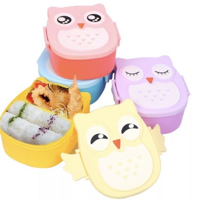 Jual PANACHE Food Grade Cute Owl Lunch Box Bento Box Kotak Makanan Buah