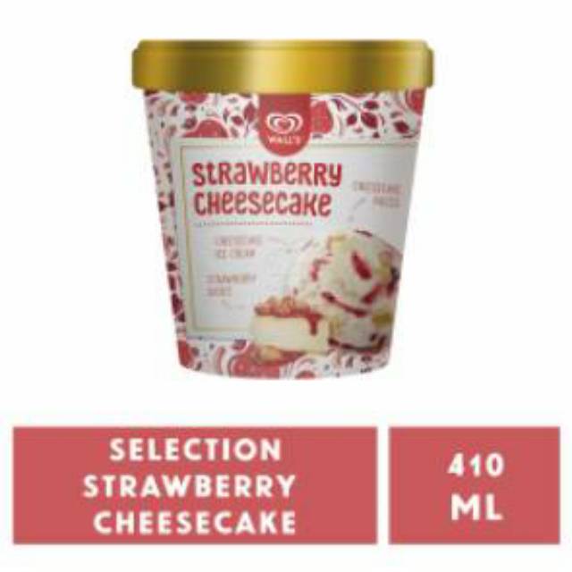 Jual Strawberry Cheesecake Walls Ice Cream 410 ml Shopee Indonesia