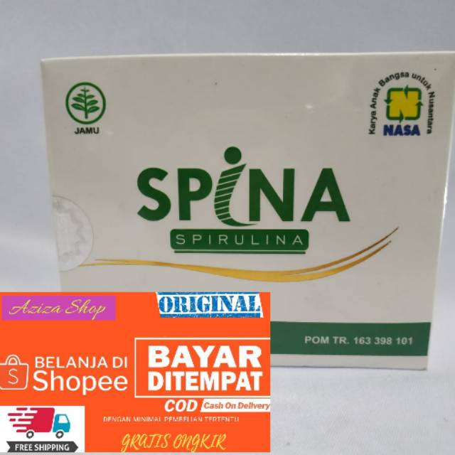 Jual SPINA SPIRULINA blister { Bisa diminum dan bisa dijadikan masker wajah } / Masker spirulina