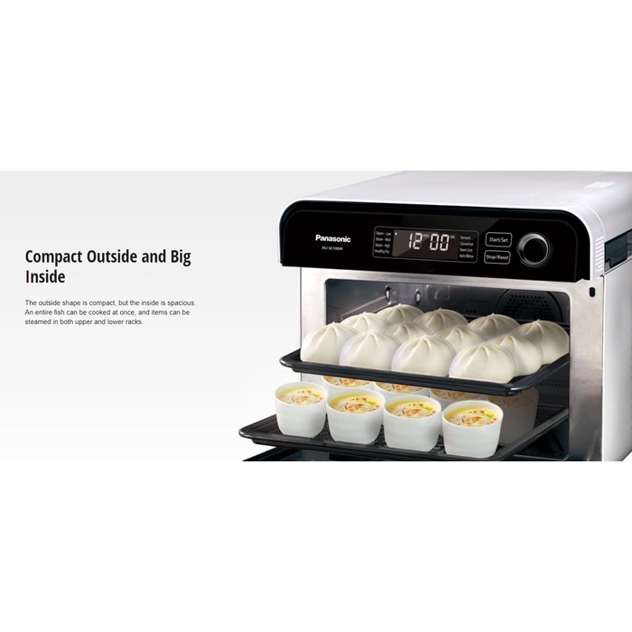 Jual PANASONIC MICROWAVE STEAM OVEN CONVECTION NUSC100W CUBIE AIR