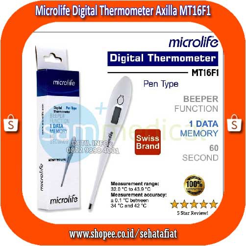 Jual Microlife Thermometer Digital Axilla MT16F1 Termometer Bagus