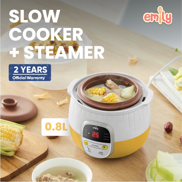 Jual luckybs SLOW COOKER EMILY PORRIDGE SLOW COOKER & STEAMER 0,8 LITER ESC36005 Shopee Indonesia