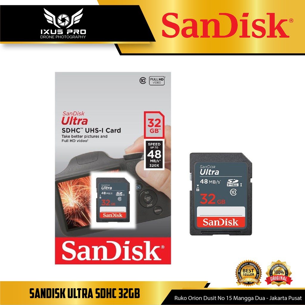 Jual SanDisk Ultra SDHC Card 32GB 48MB/s class 10 Memory Sandisk SD Card 32GB Shopee Indonesia