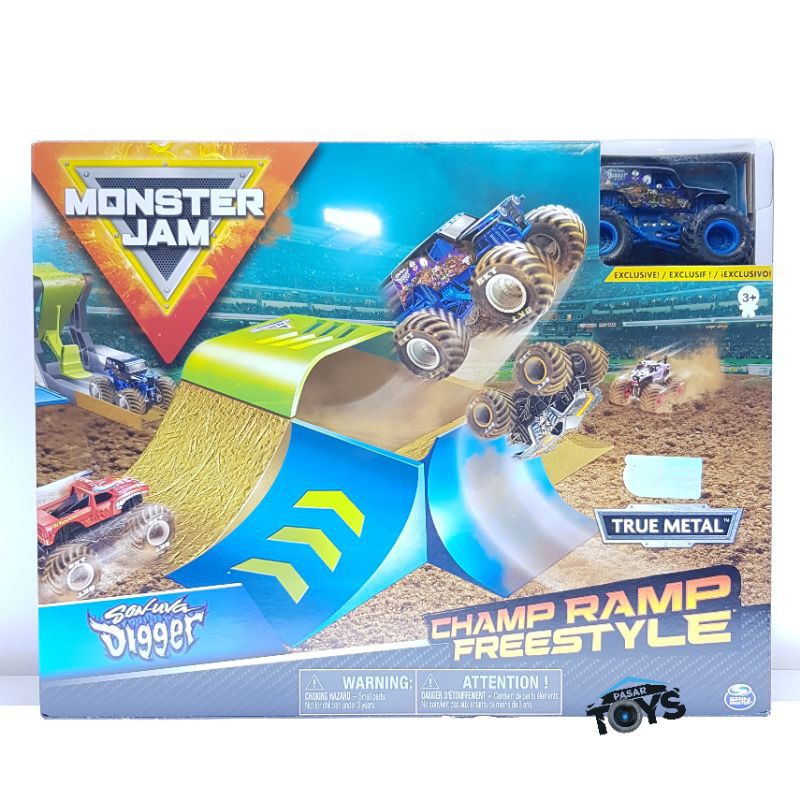 Jual Monster Jam Champ Ramp Freestyle Playset with Exclusive 164 Truck