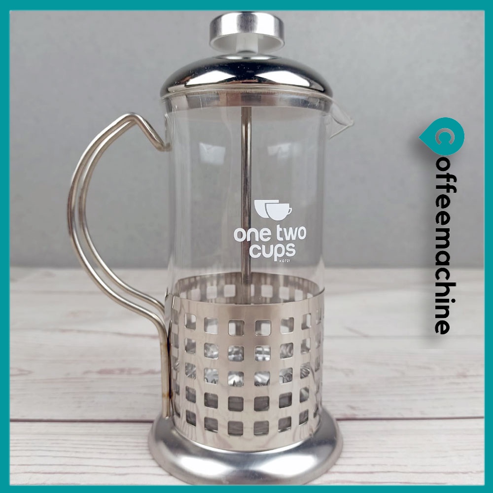 Jual One Two Cups French Press Coffee Maker Pot Grid Pattern 350ml