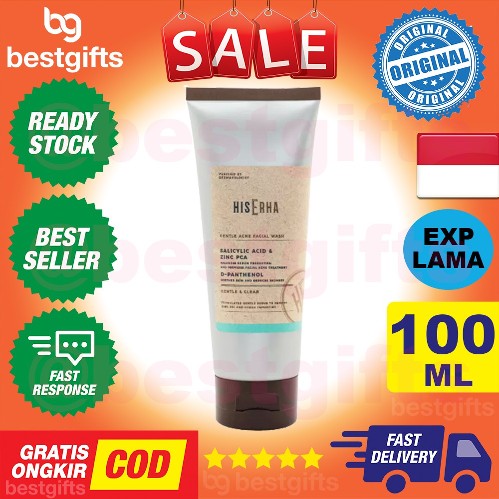 Jual HIS ERHA GENTLE ACNE FACIAL WASH PEMBERSIH WAJAH PRIA KULIT MUKA