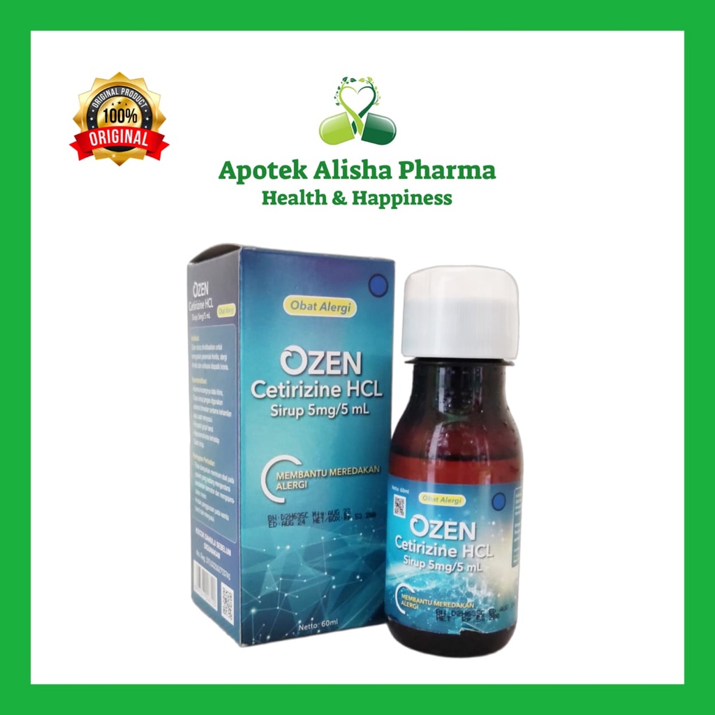 Jual Ozen Sirup 60ml Ozen Cetirizine Syrup Obat Gatal Alergi