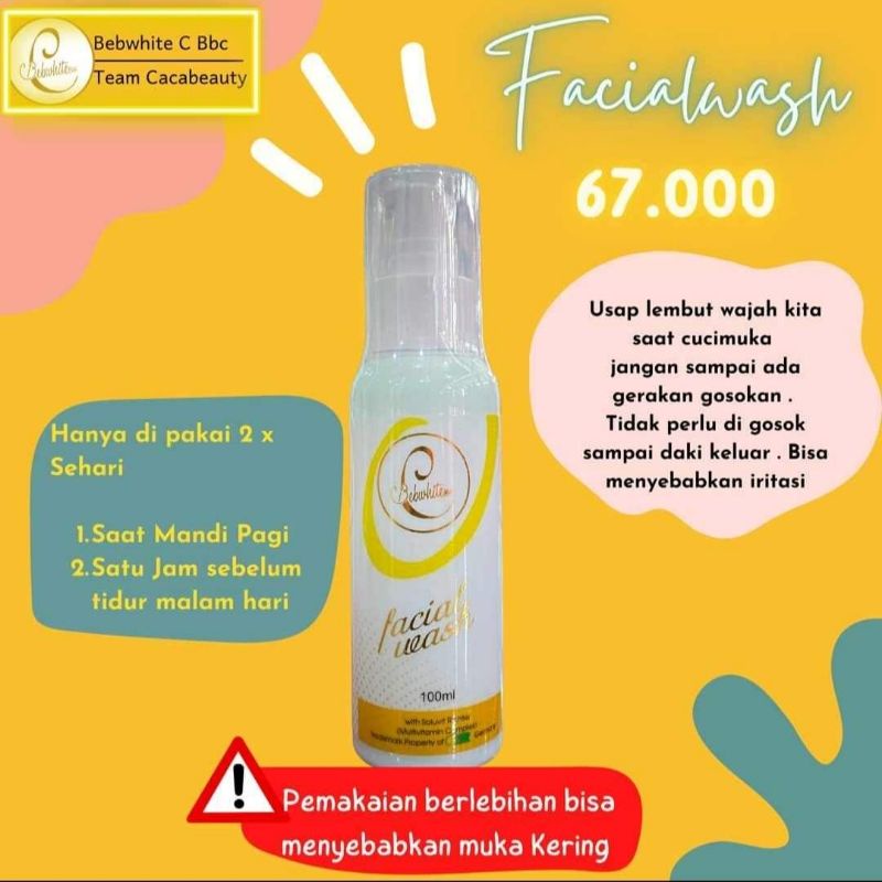 Jual FACIAL WASH BEBWHITE (EXPIRED AGUSTUS 2023) Shopee Indonesia