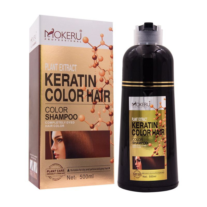 Jual MOKERU Color Shampoo Argan Oil Dye Hair Keratin / Sampo Semir