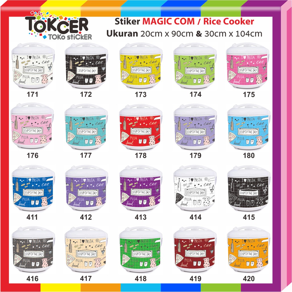 Jual Stiker MAGIC COM / Rice Cooker MASTERCHEF Shopee Indonesia